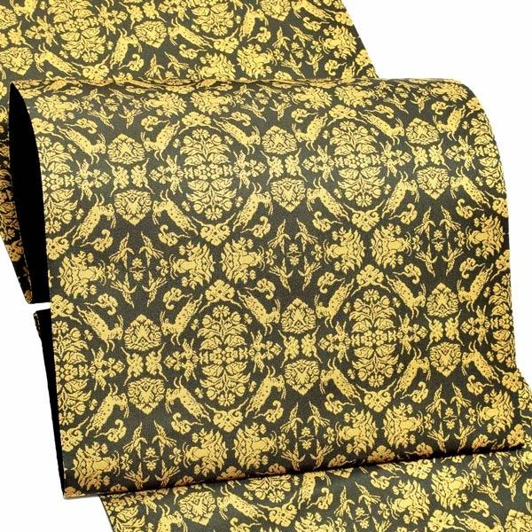 Prices down2）洒落袋帯「山羊花卉文錦」龍村美術織物謹製 西陣織証紙