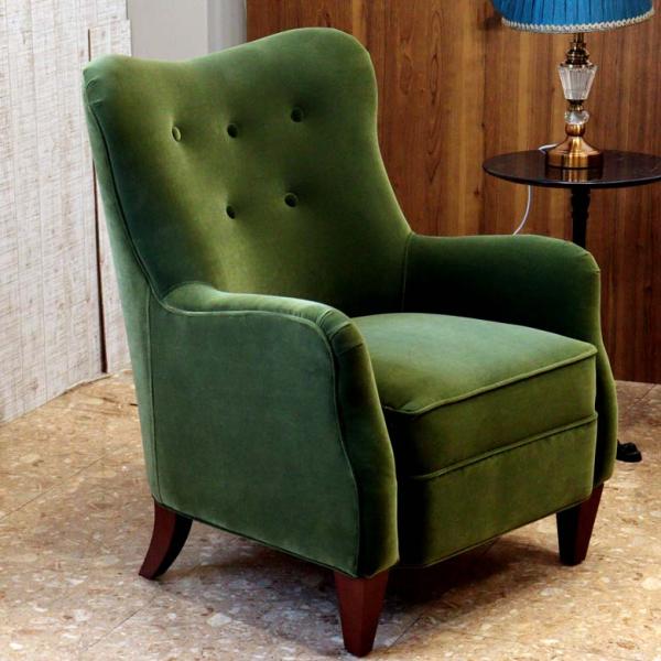 ジェニファーテイラー 1Pソファー グリーン LaRosa ソファ 一人がけ