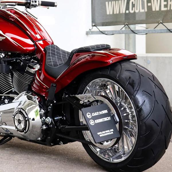 ハーレー FXBR ブレイクアウト リアフェンダーキット (未塗装)本革