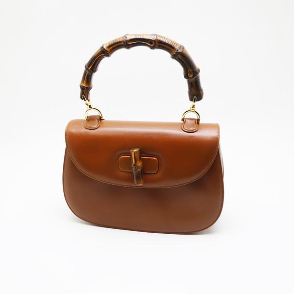 GUCCI（グッチ） 中古品 バンブー ハンドバッグ ショルダー ブラウン