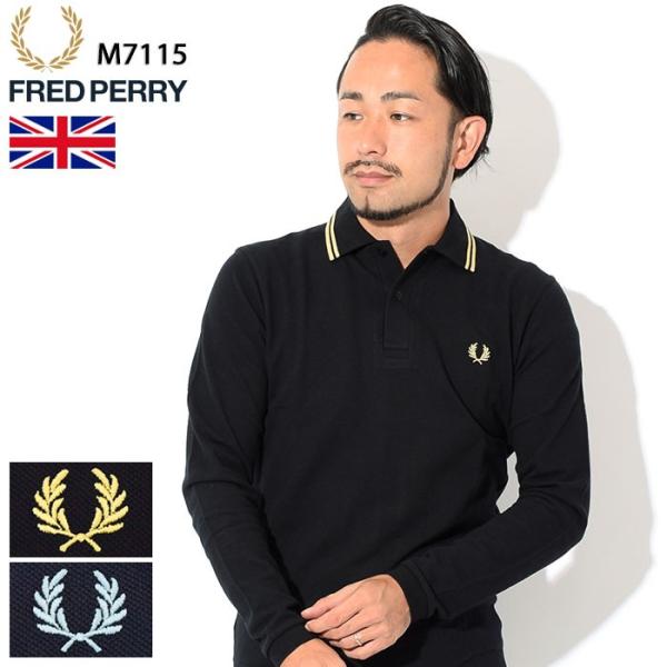 FRED PERRY（フレッドペリー） ポロシャツ 英国製 長袖 メンズ M7115
