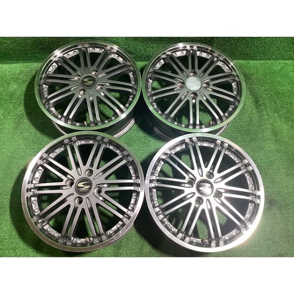 BADX S-HOLD 15インチアルミホイール 5J ＋45 4H PCD100 4本セット B0