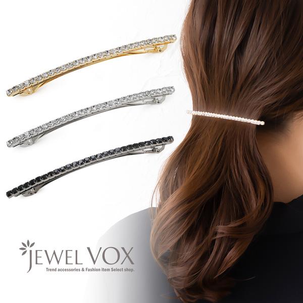 Jewel VOX バレッタ ヘアアクセサリー レディース 髪留め ストーン