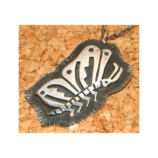 本物 HOPI族 ホピ族 インディアンジュエリー シルバー925製 バタフライ