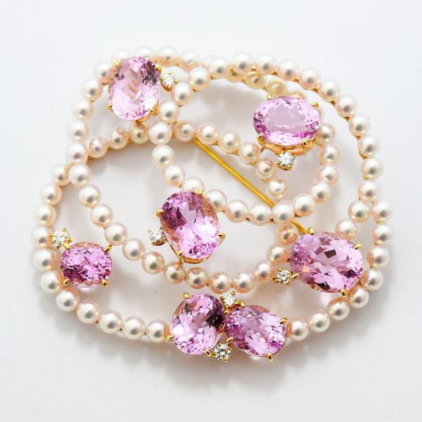 田崎真珠☆k14 蜘蛛クモ☆ブローチ☆パール☆綺麗です