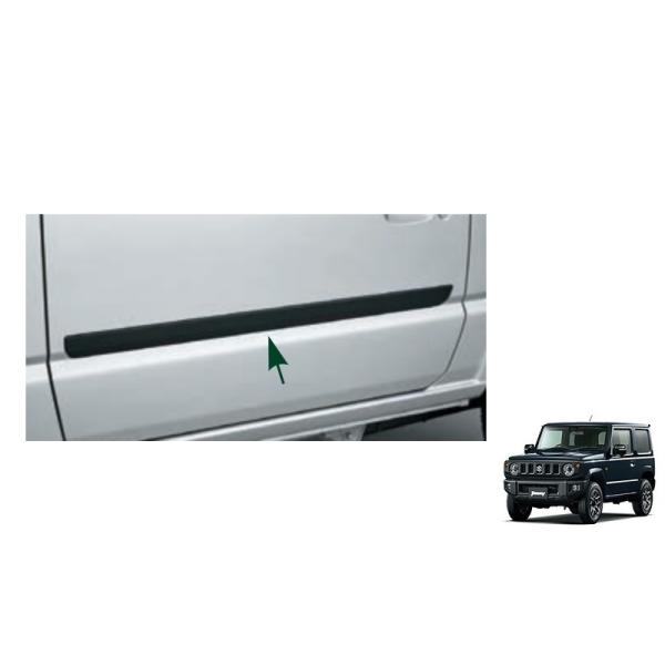 ジムニー (ZT)サイドボディモール(艶消しブラック塗装/左右セット