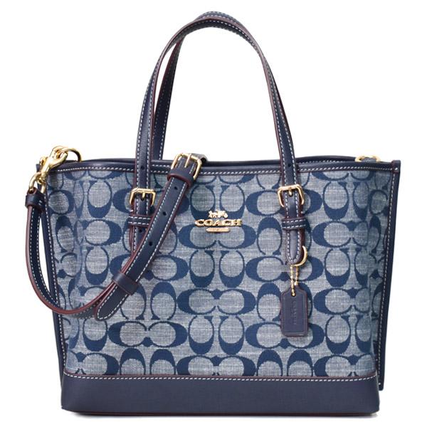 COACH（コーチ） バッグ シャンブレー レザー シグネチャー モリー