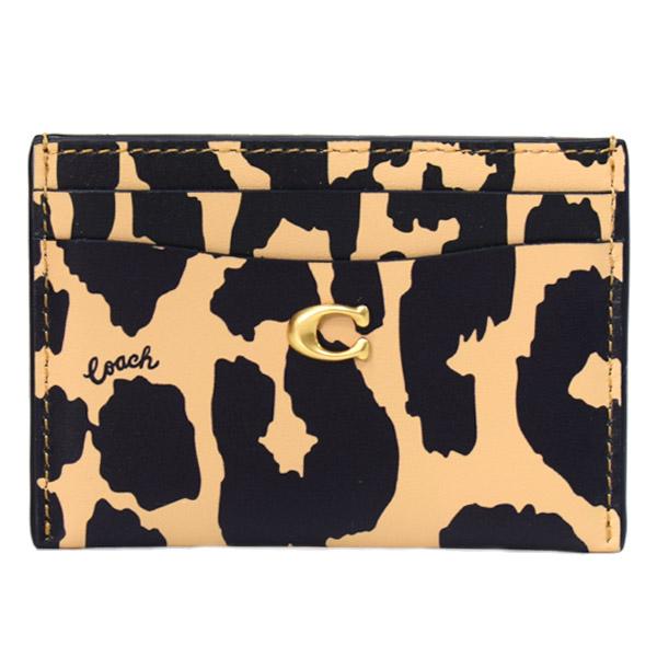 COACH（コーチ） カードケース レオパード ヒョウ柄 レザー アニマル