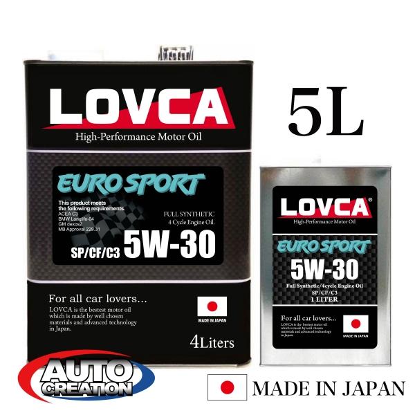 LOVCA エンジンオイル LOVCA EURO-SPORT 5W-30/5L SP/C3 LES530-5