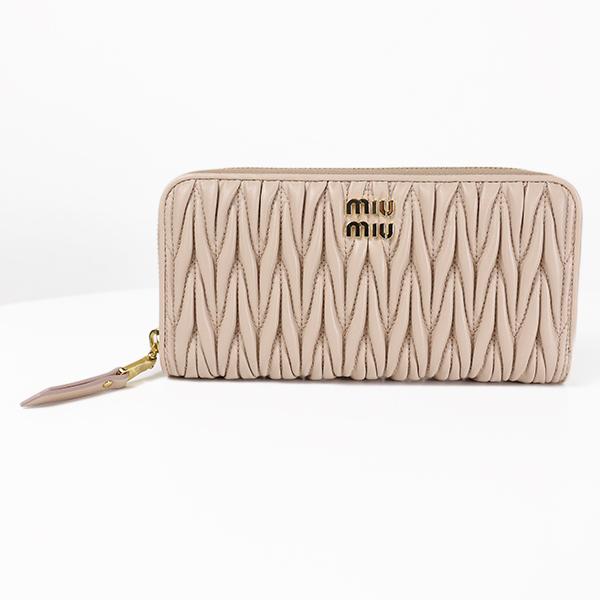 miu miu（ミュウミュウ） 長財布 Large Matelasse Around Wallet