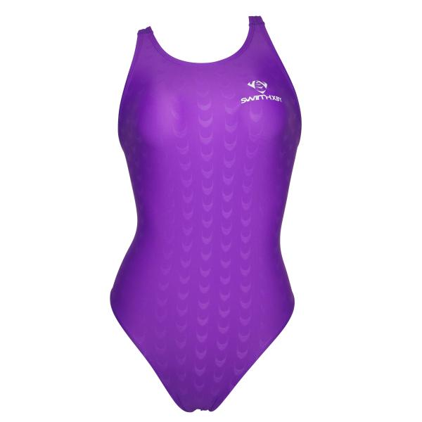 SWIMHXBY】 競泳水着 レディース ガールズ 280 ベーシック 紫