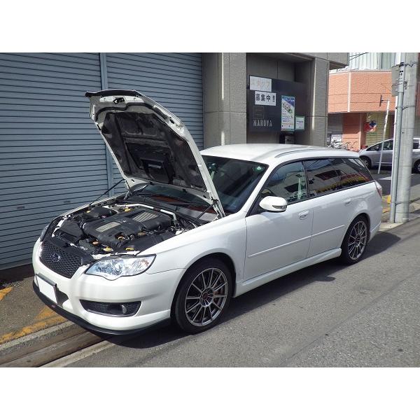 スバル：レガシィ［BP5/BL5］用ボンネットダンパー ブラックカーボン