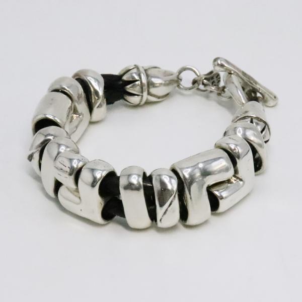 NAGUAL ナグァール ナガール USA SV925 レザー ブレスレット シルバー