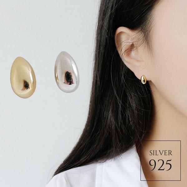 ピアス シルバー925 ドロップ 雫 しずく シンプル 控えめ オフィス