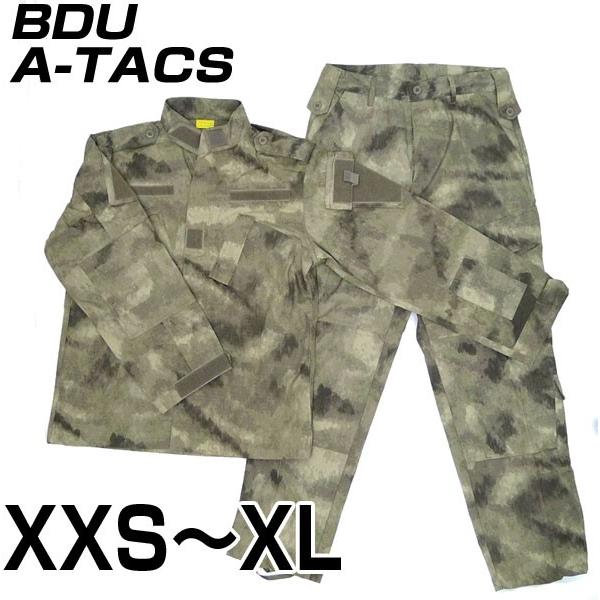 BDU 上下セット 迷彩服 A-TACS 送料無料 サバゲー 装備 : mimiy - 通販