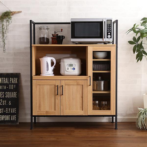 食器棚 レンジ台 炊飯器置き キッチン 収納 棚 ラック 大容量 カップ