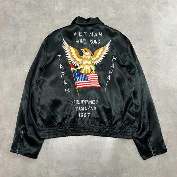 60'S U.S NAVY SOUVENIR TOUR JACKET BLACK 60年代 スーベニア ツアー