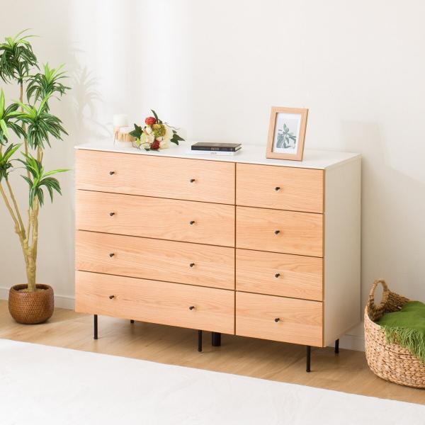 ニトリ（NITORI） ローチェスト(モリーナ2 120-4 LBR/WW) タンス