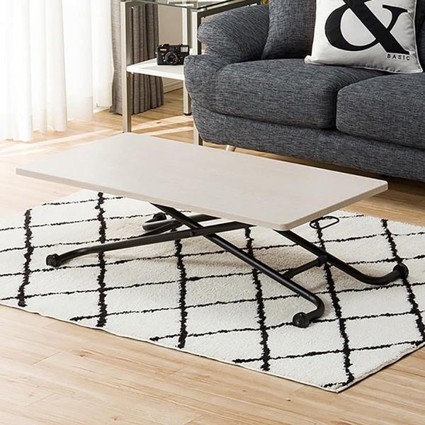 ニトリ（NITORI） 昇降センターテーブル(ライザN WW/BK) ニトリ期間