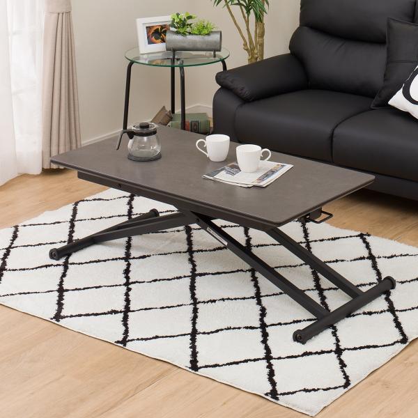 ニトリ（NITORI） 昇降式センターテーブル(TJ01 セラミック GY