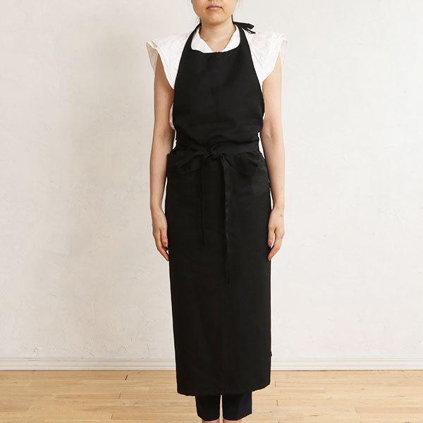7BEAUTY（7ビューティー） エプロン ロング D-01 ブラック たすき掛け