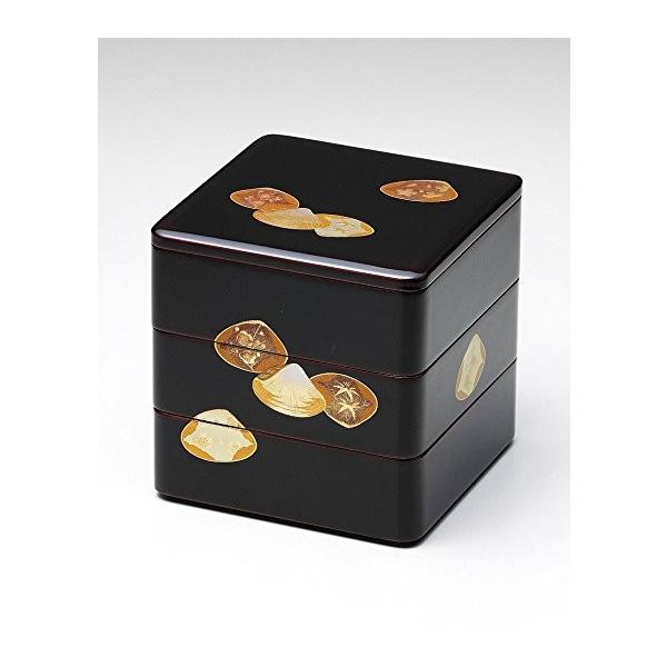 和食器 会津漆器 会津塗り お重 3段重箱 木製 6.0寸 三段重箱 溜内朱