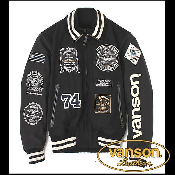 VANSON（バンソン） 服 ジャケット アワードジャケット ブラック