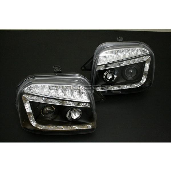 ジムニー(JB23) プロジェクターヘッドライト(ブラック) : エス