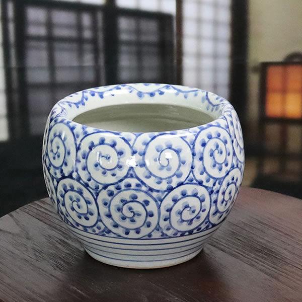 火鉢型ポット 火鉢 陶器 手あぶり 鉢カバー 花器 花入れ フラワー