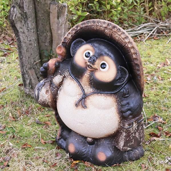 信楽焼 20号古信楽福々ひねり狸 たぬき タヌキ 開運 縁起物 可愛い