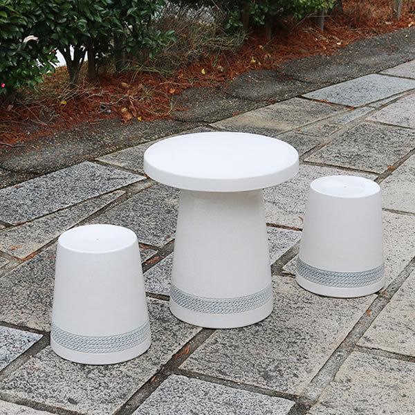 信楽焼 ガーデンテーブル 陶器テーブルセット 庭園テーブル イス