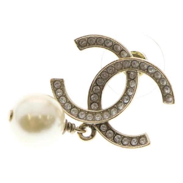 CHANEL（シャネル） Rhinestone Pearl earrings ココマーク ライン