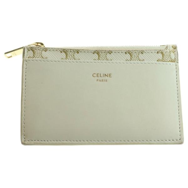 CELINE（セリーヌ） トリオンフ キャンバスレザー ジップ付き カード
