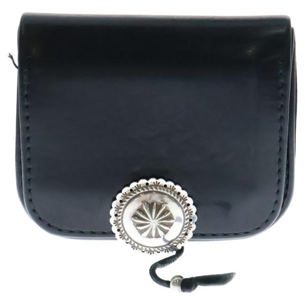 goro's（ゴローズ） シルバーコンチョ 角型小銭入れ 黒 ブラック