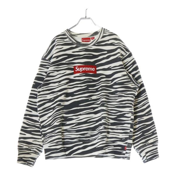 Supreme（シュプリーム） 22AW Box Logo Crewneck Zebra ゼブラ柄