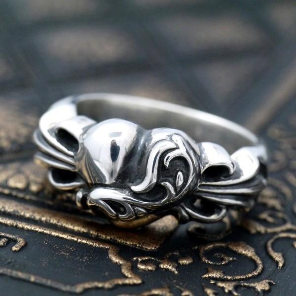 フローラルクロスハートリング 指輪 シルバー925 メンズ レディース