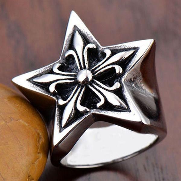 ラージスターリング メンズ ステンレス リング サージカルステンレス