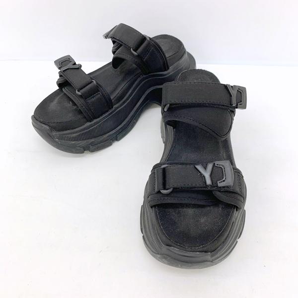YELLO TOKYO BLACK SINGLE SNEAKER SANDALS サンダル シューズ