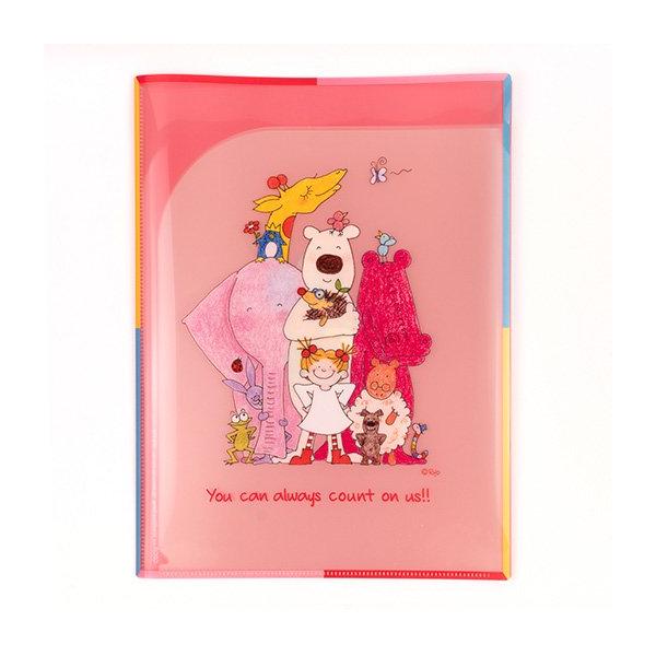 ココちゃん 4ポケットクリアフォルダー[A4] カラフル RYZ-974