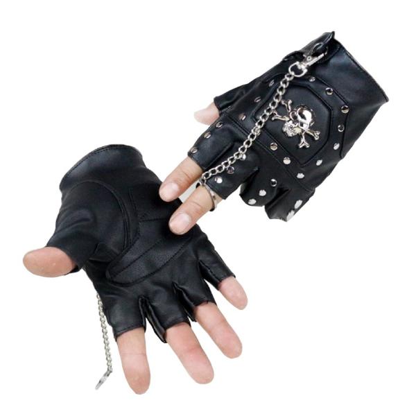 スタッズ フィンガーレス グローブ ビジュアル系 ヘビメタ ロック