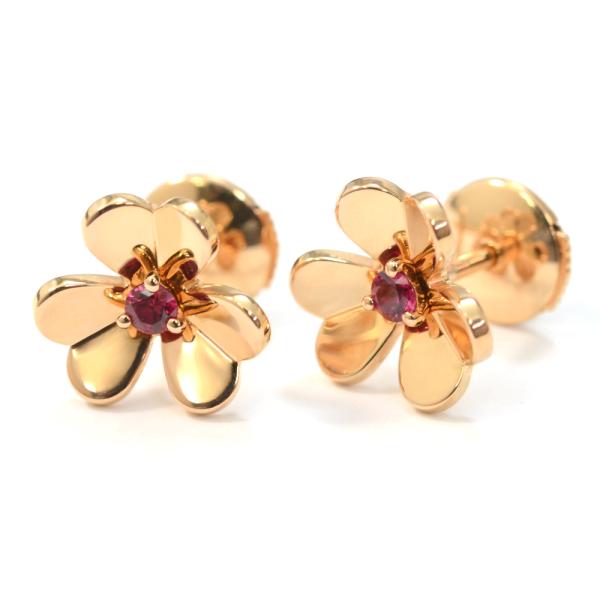 フリヴォル [中古] ヴァンクリーフ&アーペル K18PG ルビー ピアス ミニ
