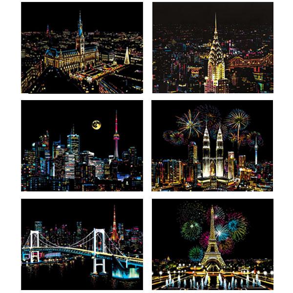 中級 フル ダイヤモンドアート キット ビーズ刺繍 世界の夜景 大都会