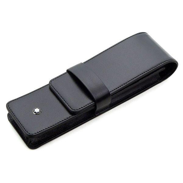 MONTBLANC（モンブラン） ペンケース 筆箱 革 2本用 2本差 ブラック