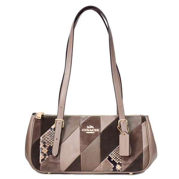 COACH（コーチ） バッグ パッチワーク スエード パイソン レザー