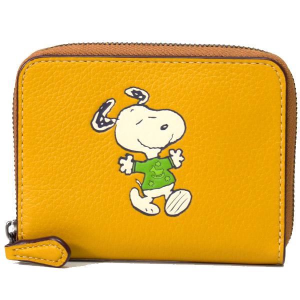COACH（コーチ） 財布 スヌーピー ペブルレザー ピーナッツ コラボ