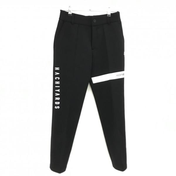 超美品】ハチヤーズ パンツ 黒×白 太もも切替 ウエスト一部ゴム