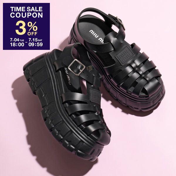 miu miu（ミュウミュウ） プラットフォームサンダル 5X709D 3LKK