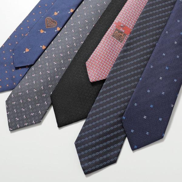 HERMES（エルメス） ネクタイ TIE メンズ フランス製 シルク H柄