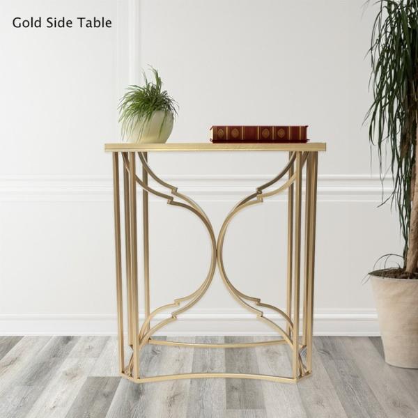 サイドテーブル ソファサイドテーブル コンソール エレガント ゴールド