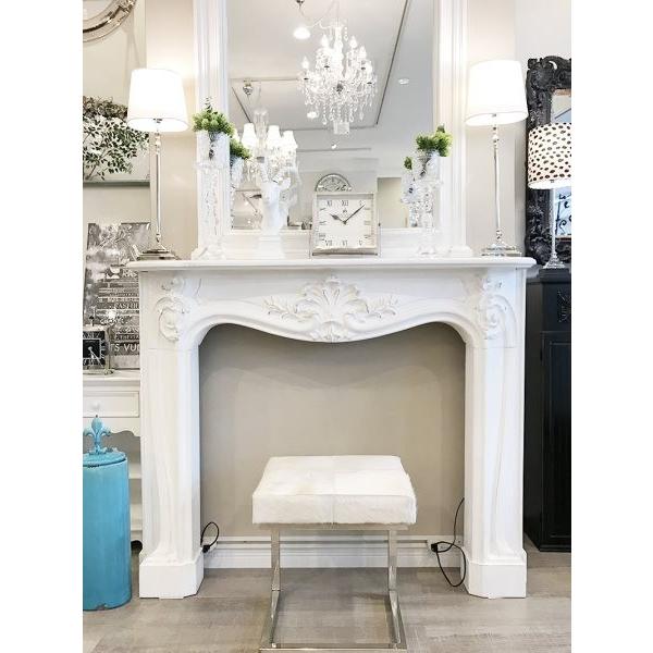 マントルピース ホワイト 白 飾り棚 おしゃれ お洒落 シャビー